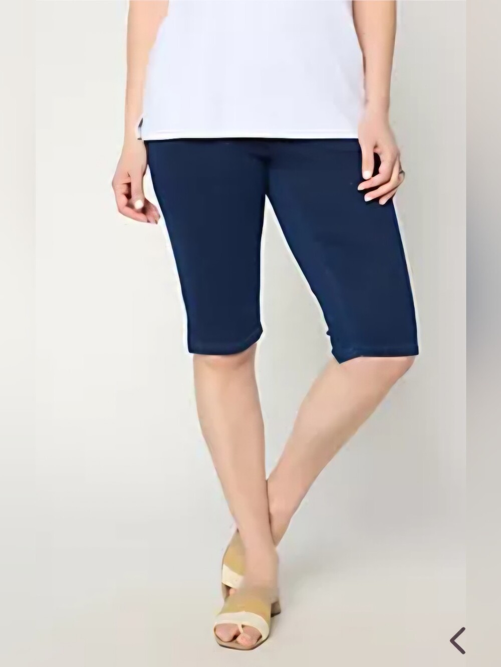 Bermuda Comfy Knit Air Slim Leg Women's Shorts XL New